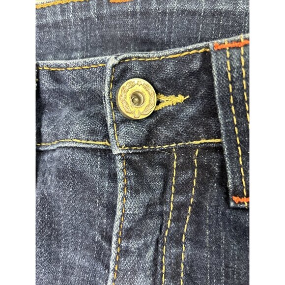 Vintage True Religion Jeans Womens Size 32 Made In USA Leather Patch Dark Blue - Picture 6 of 15